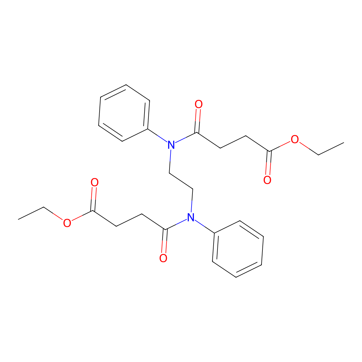 Diethyl 4,4'-[1,2-ethanediylbis(phenylimino)]bis(4-oxobutanoate) molecular structure, CAS 356552-00-6