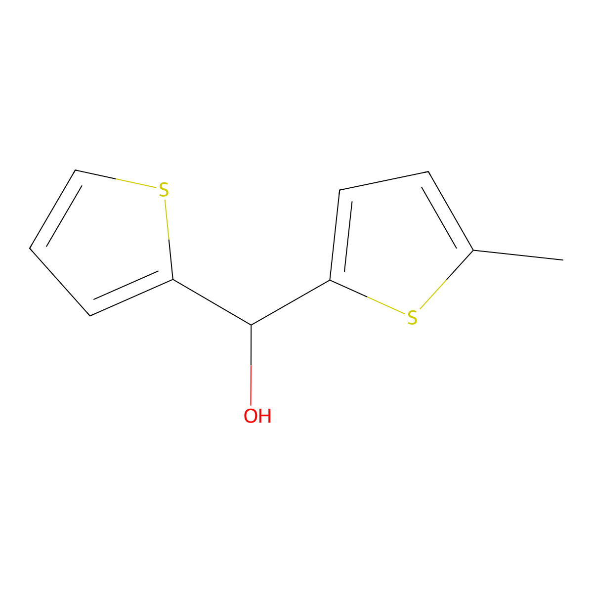 (5-Methylthiophen-2-yl)(thiophen-2-yl)methanol molecular structure, CAS 356552-56-2