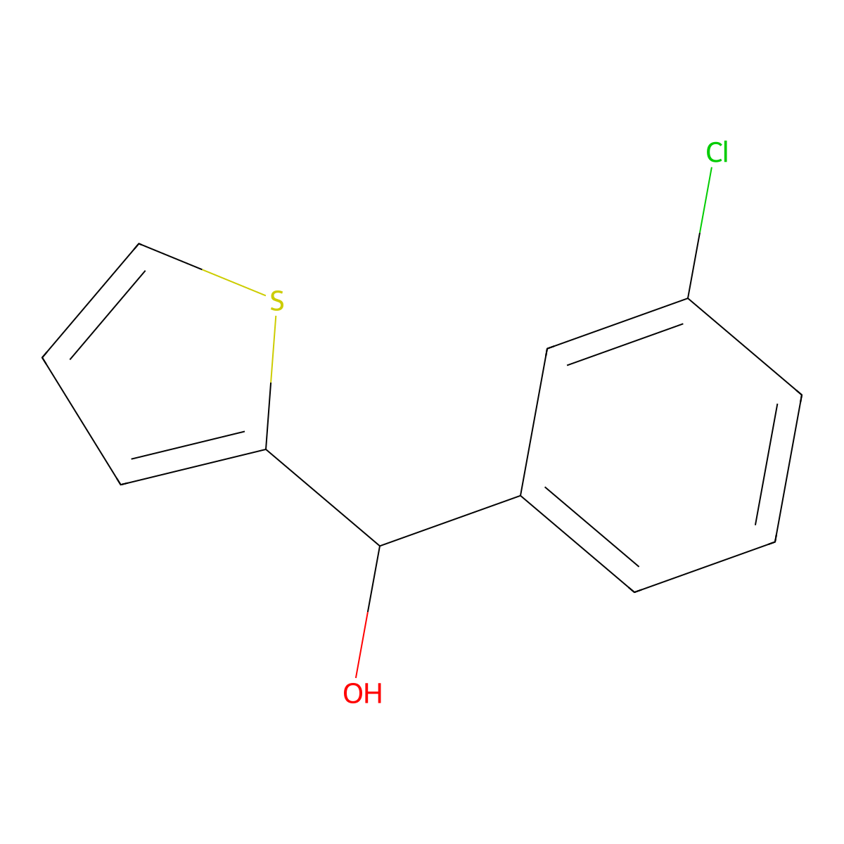 3-Chlorophenyl-(2-thienyl)methanol molecular structure, CAS 356552-68-6