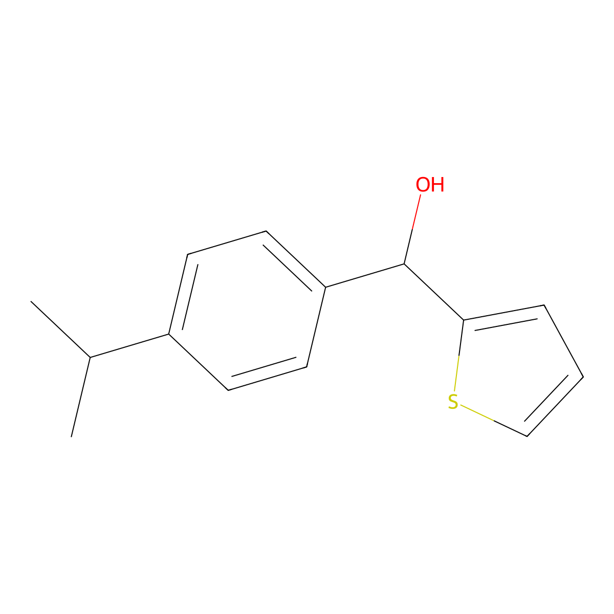 4-iso-Propylphenyl-(2-thienyl)methanol molecular structure, CAS 356552-72-2