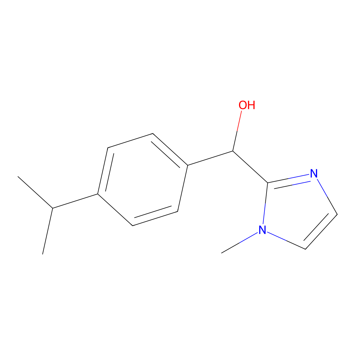 (1-Methylimidazol-2-yl)-(4-propan-2-ylphenyl)methanol molecular structure, CAS 356552-75-5
