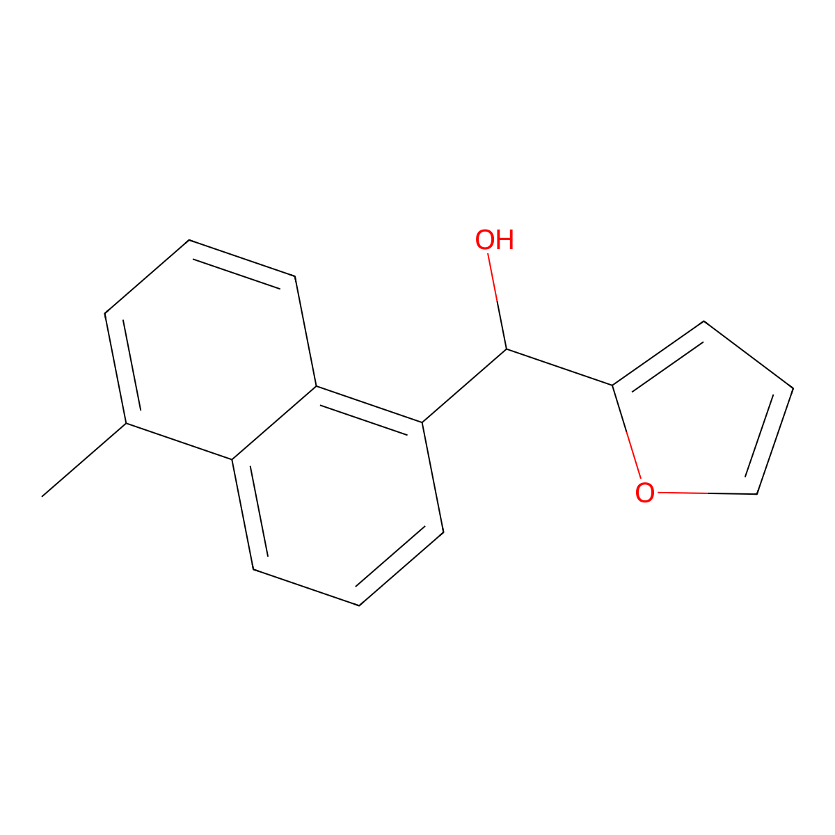 Furan-2-yl(5-methylnaphthalen-1-yl)methanol molecular structure, CAS 356552-77-7