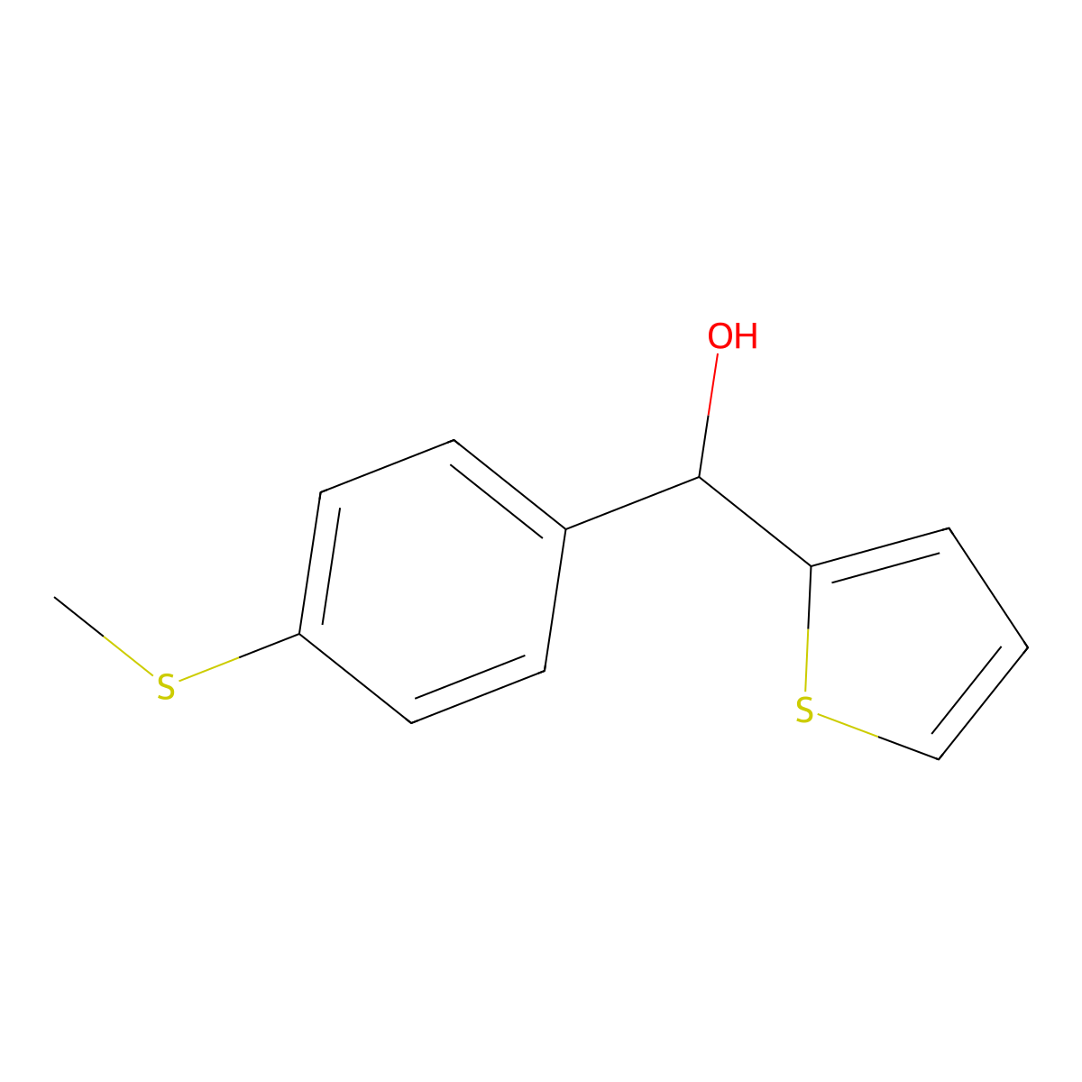4-Methylthiophenyl-(2-thienyl)methanol molecular structure, CAS 356552-80-2