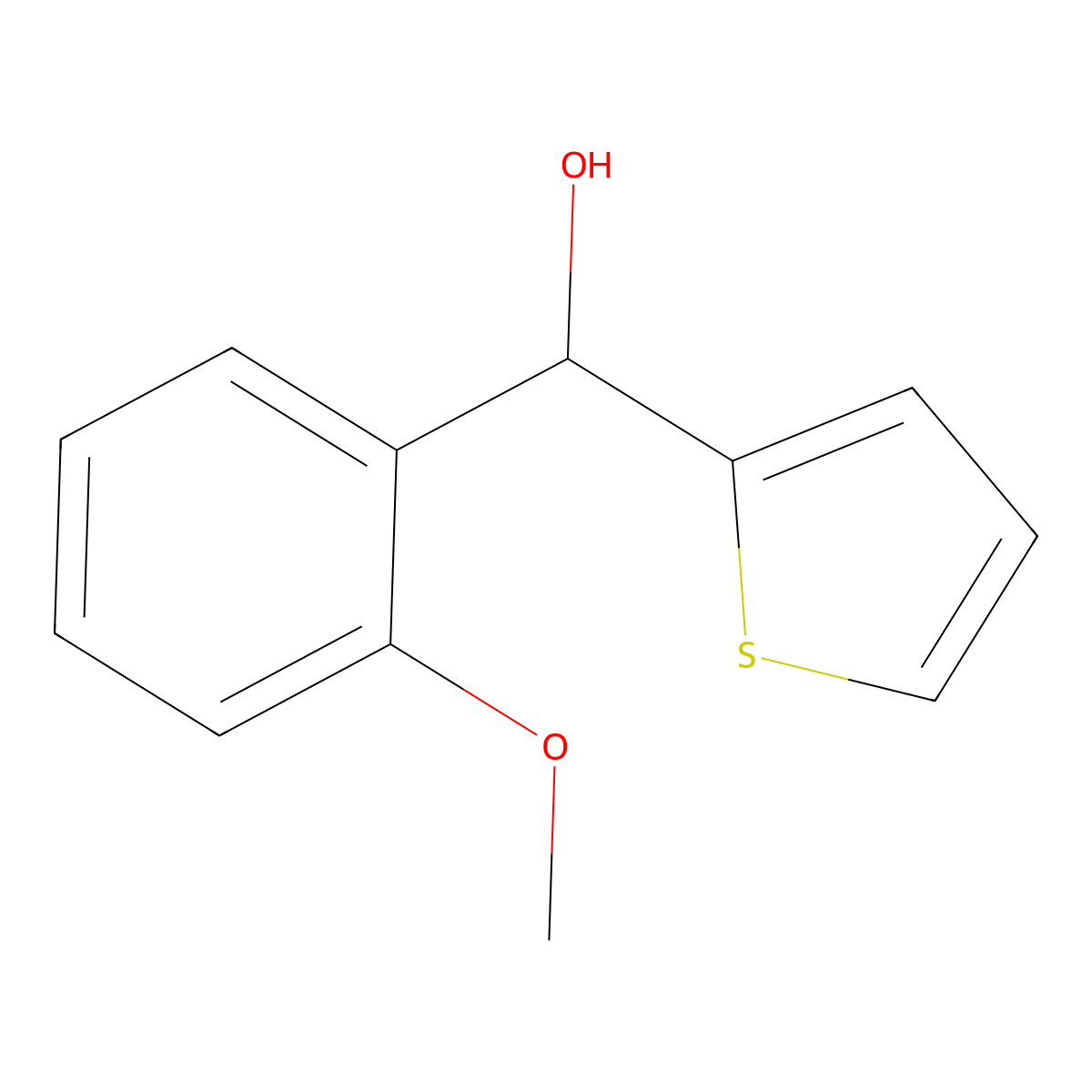 2-Methoxyphenyl-(2-thienyl)methanol molecular structure, CAS 356554-06-8