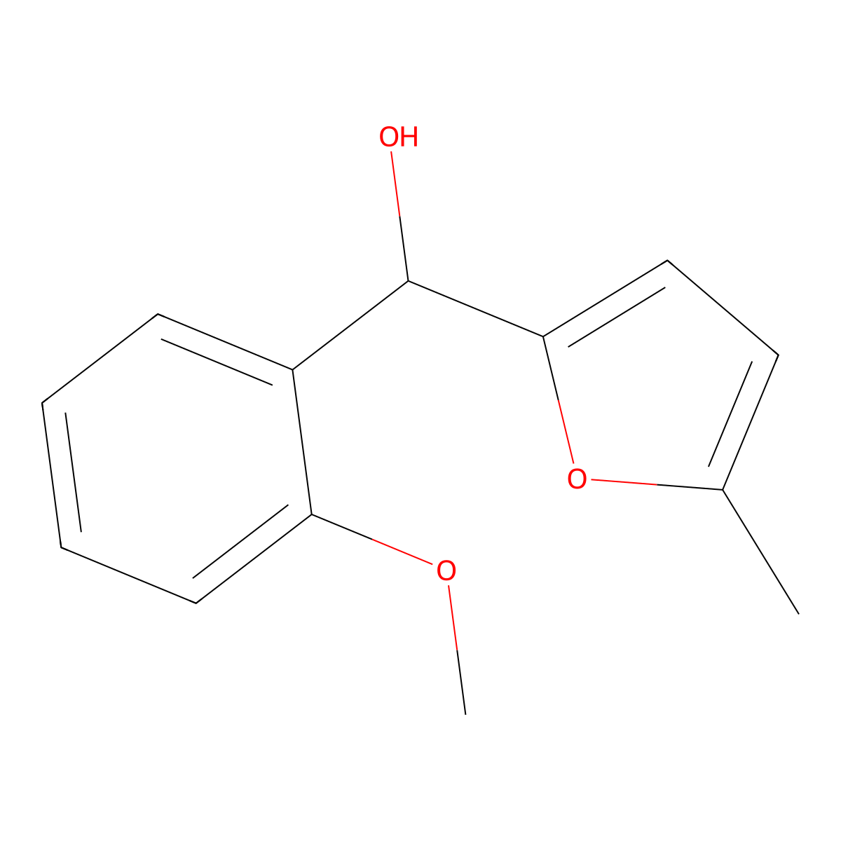 2-Methoxyphenyl-(5-methyl-2-furyl)methanol molecular structure, CAS 356554-08-0