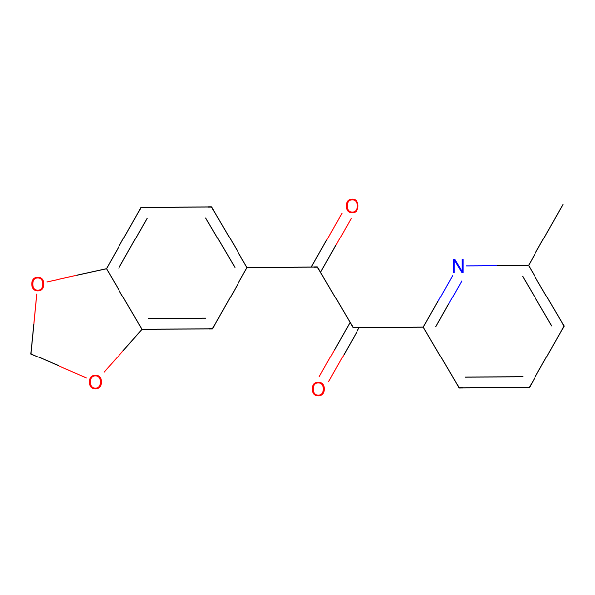 1-(1,3-benzodioxol-5-yl)-2-(6-methyl-2-pyridinyl)-1,2-Ethanedione molecular structure, CAS 356560-76-4