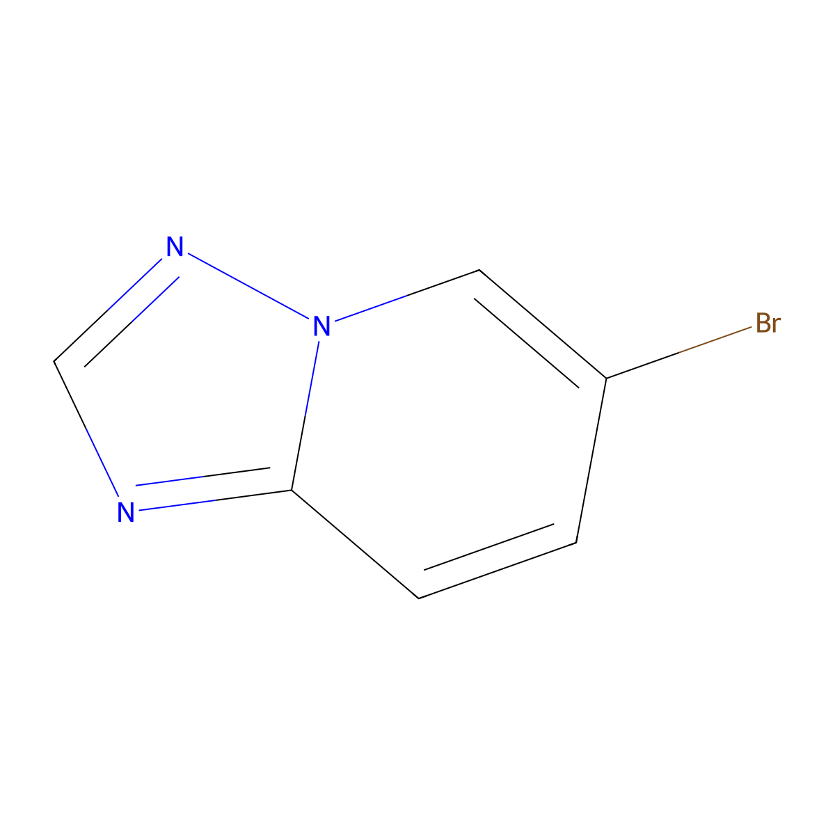 6-Bromo-(1,2,4)triazolo(1,5-a)pyridine molecular structure, CAS 356560-80-0