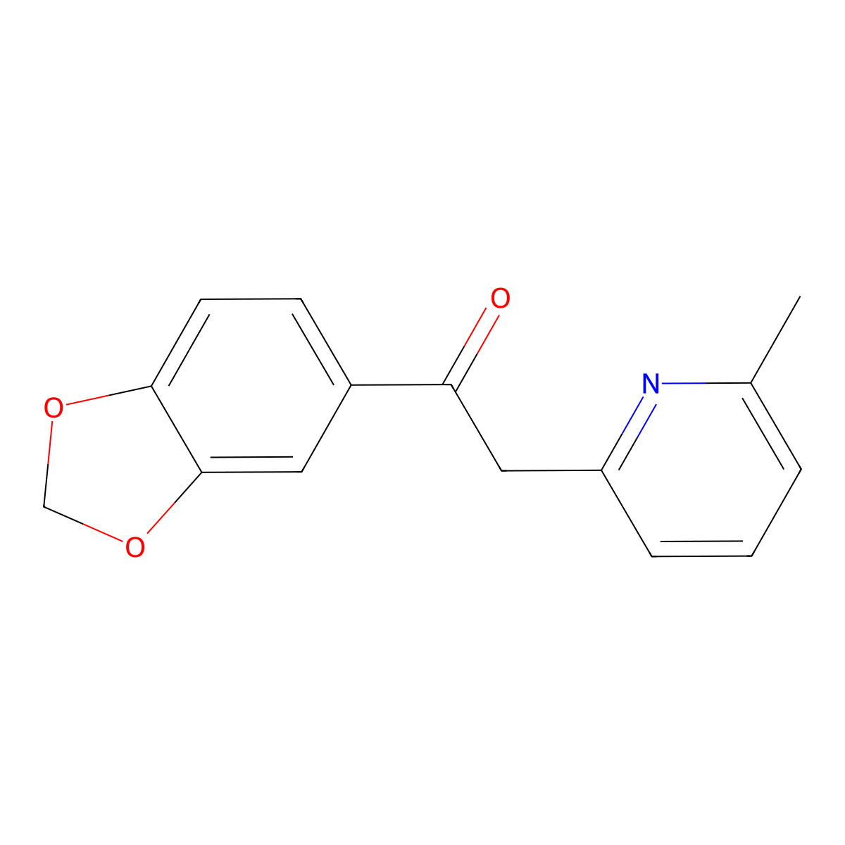 1-(1,3-benzodioxol-5-yl)-2-(6-methyl-2-pyridinyl)Ethanone molecular structure, CAS 356560-89-9