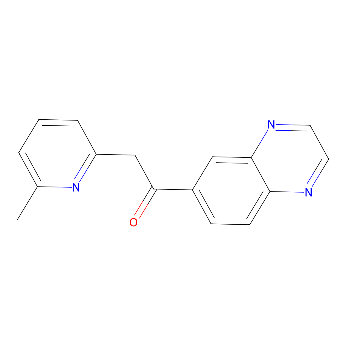 2-(6-Methylpyridin-2-yl)-1-(quinoxalin-6-yl)ethanone molecular structure, CAS 356560-90-2