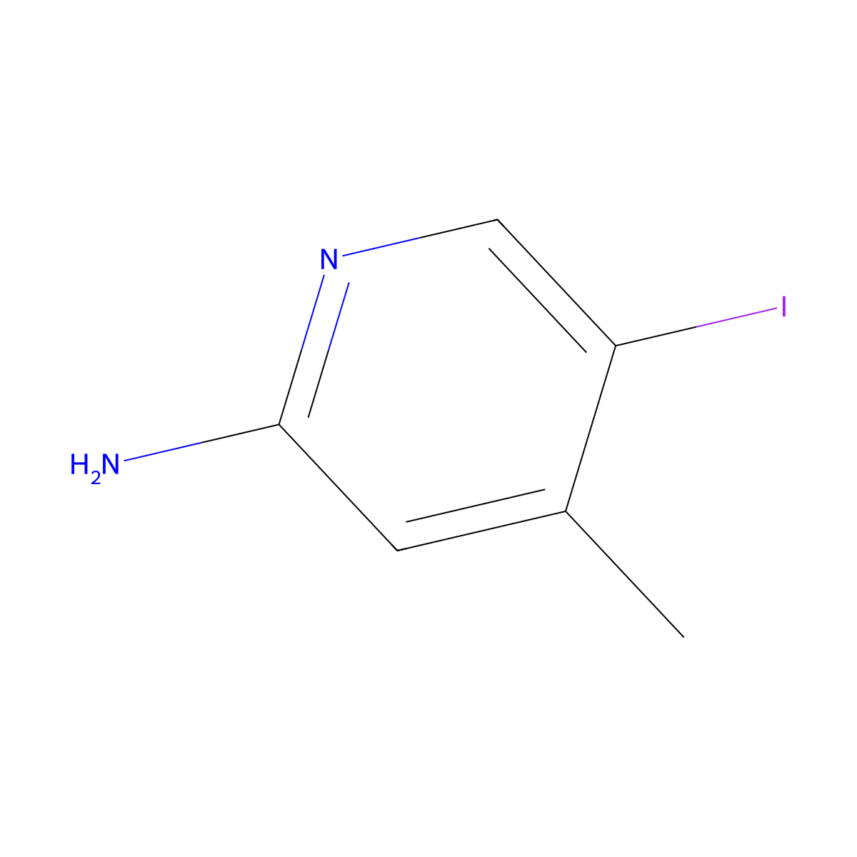 5-Iodo-4-methylpyridin-2-amine molecular structure, CAS 356561-08-5