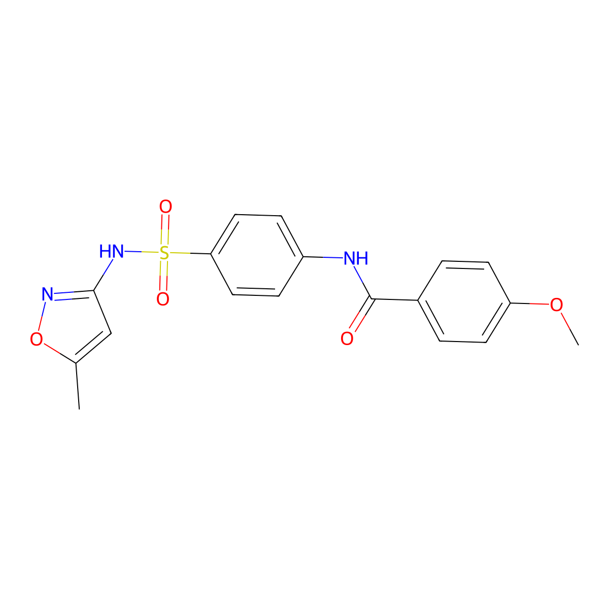 4-methoxy-N-[4-[(5-methyl-1,2-oxazol-3-yl)sulfamoyl]phenyl]benzamide molecular structure, CAS 356561-58-5