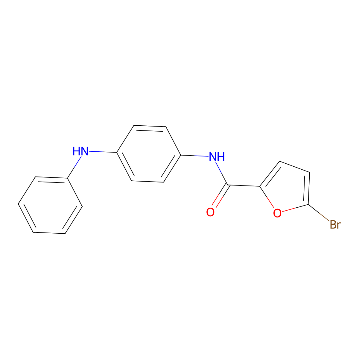 N-(4-anilinophenyl)-5-bromo-2-furamide molecular structure, CAS 356561-80-3