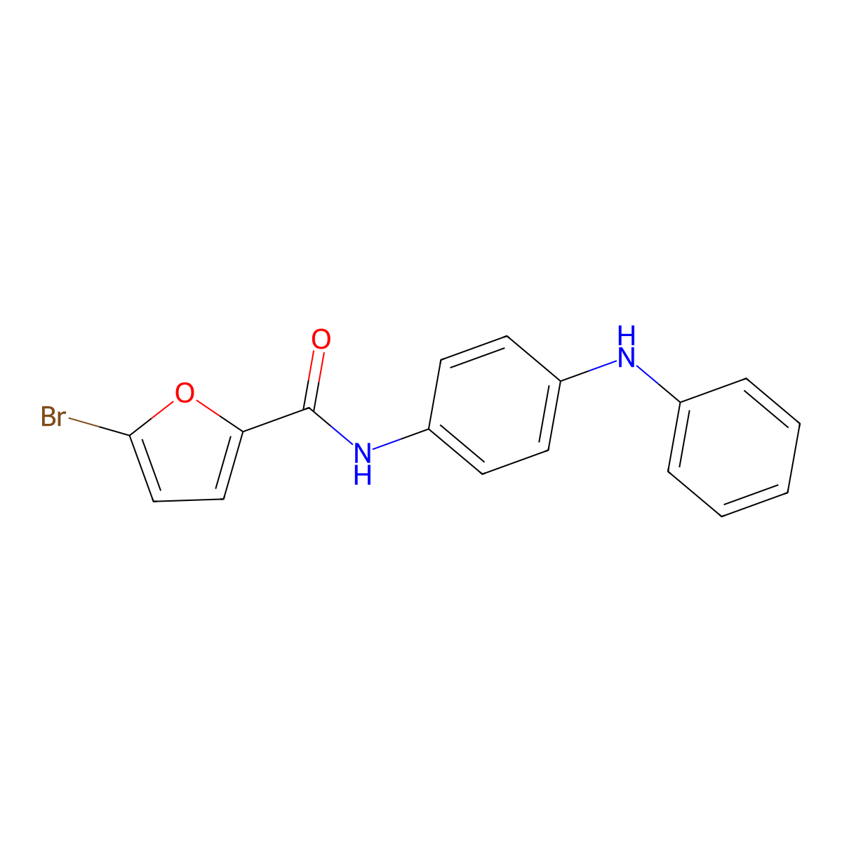N-(4-anilinophenyl)-5-bromo-2-furamide molecular structure, CAS 356561-80-3