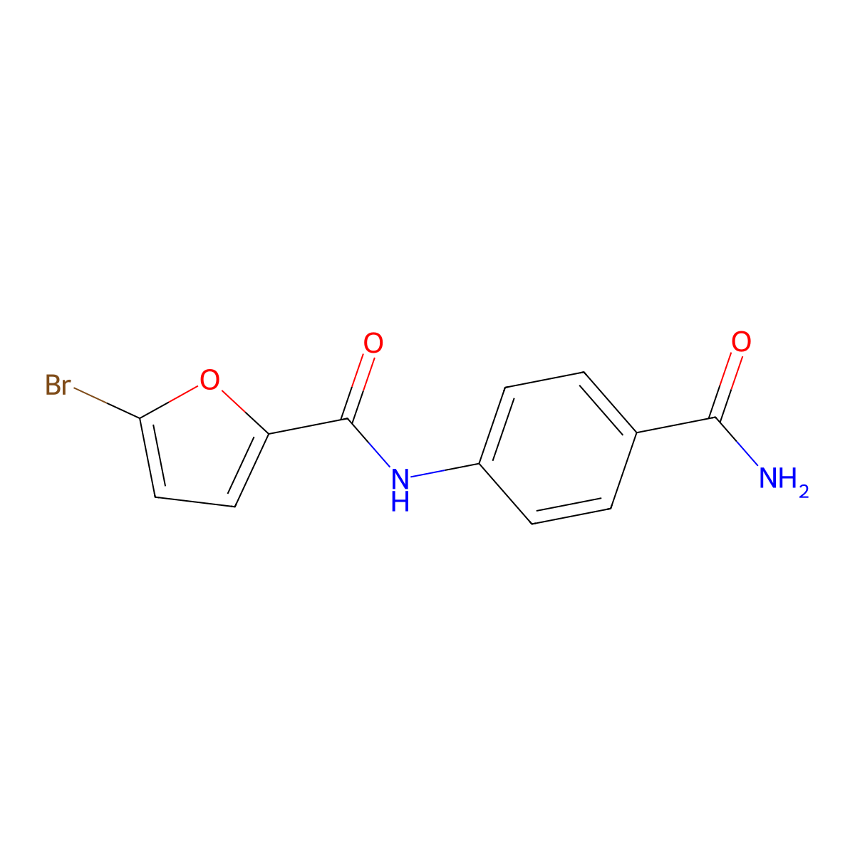 N-[4-(aminocarbonyl)phenyl]-5-bromo-2-furamide molecular structure, CAS 356561-82-5