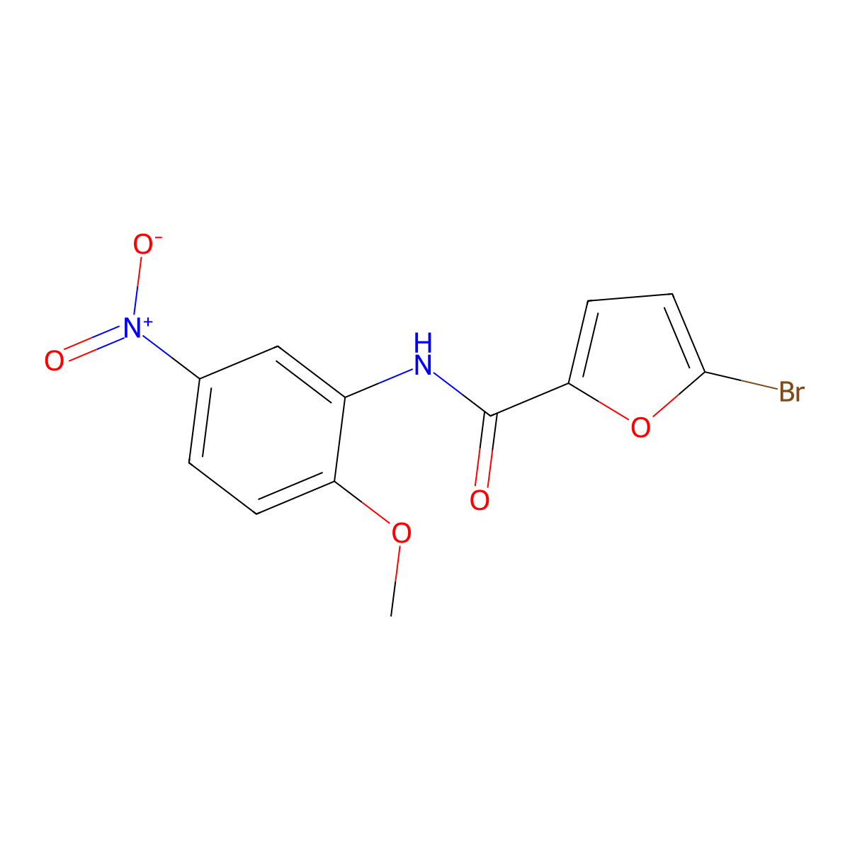 5-bromo-N-(2-methoxy-5-nitrophenyl)furan-2-carboxamide molecular structure, CAS 356562-01-1