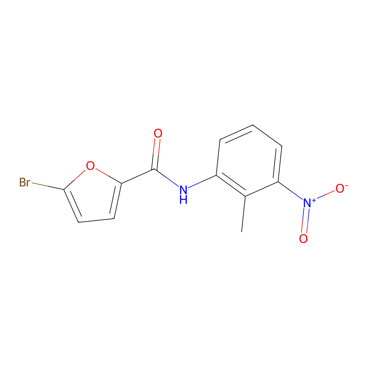 5-bromo-N-(2-methyl-3-nitrophenyl)furan-2-carboxamide molecular structure, CAS 356562-04-4