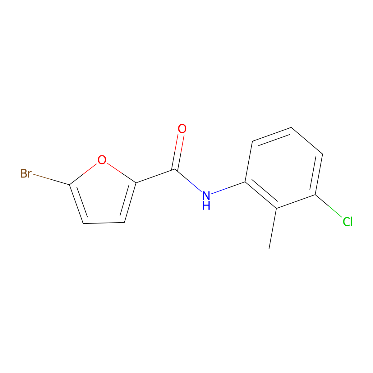 5-bromo-N-(3-chloro-2-methylphenyl)furan-2-carboxamide molecular structure, CAS 356562-12-4