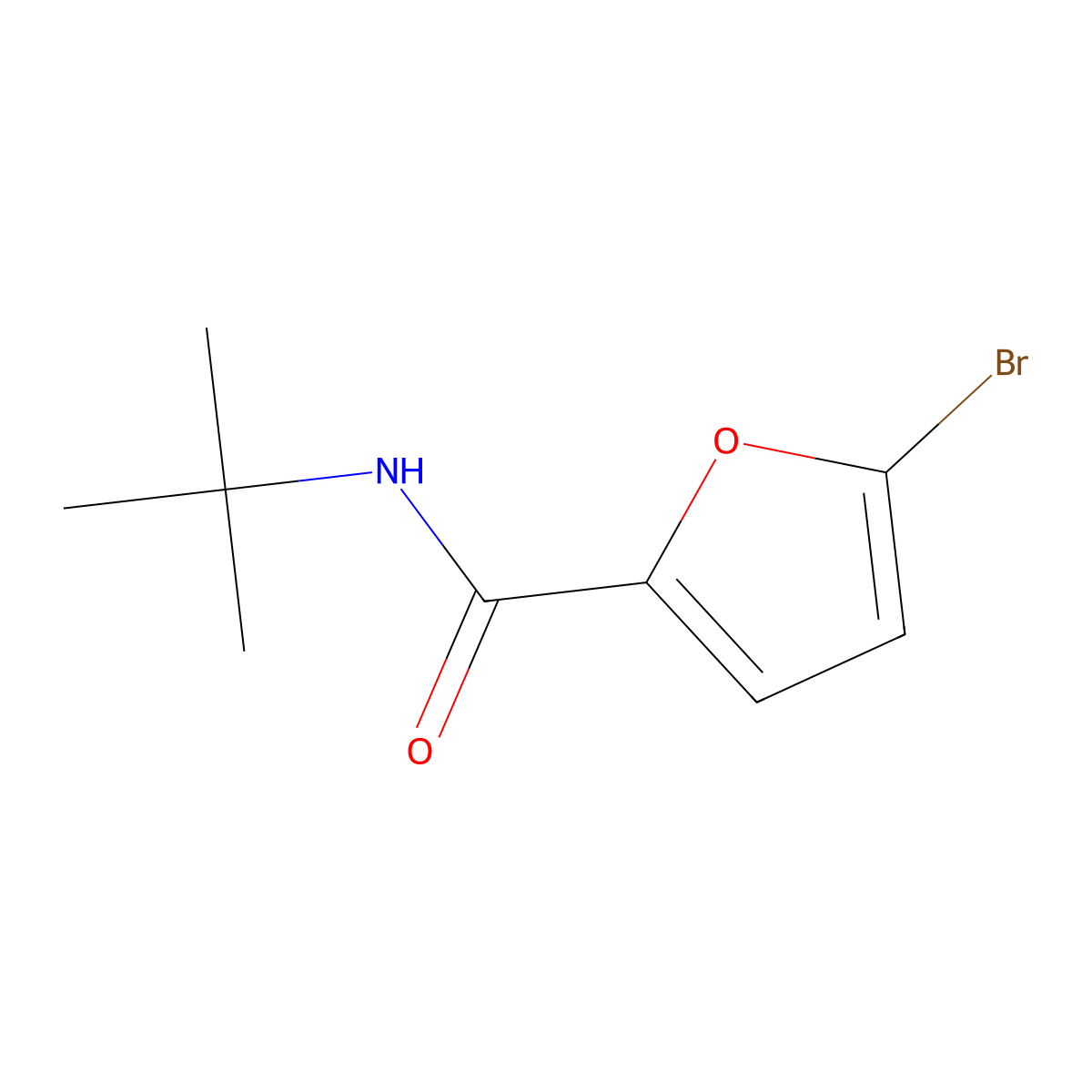 5-bromo-N-tert-butylfuran-2-carboxamide molecular structure, CAS 356562-19-1