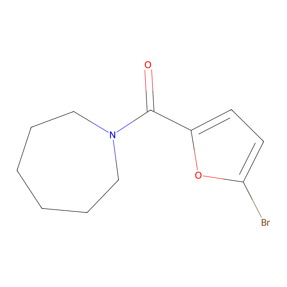 Azepan-1-yl(5-bromofuran-2-yl)methanone molecular structure, CAS 356562-23-7