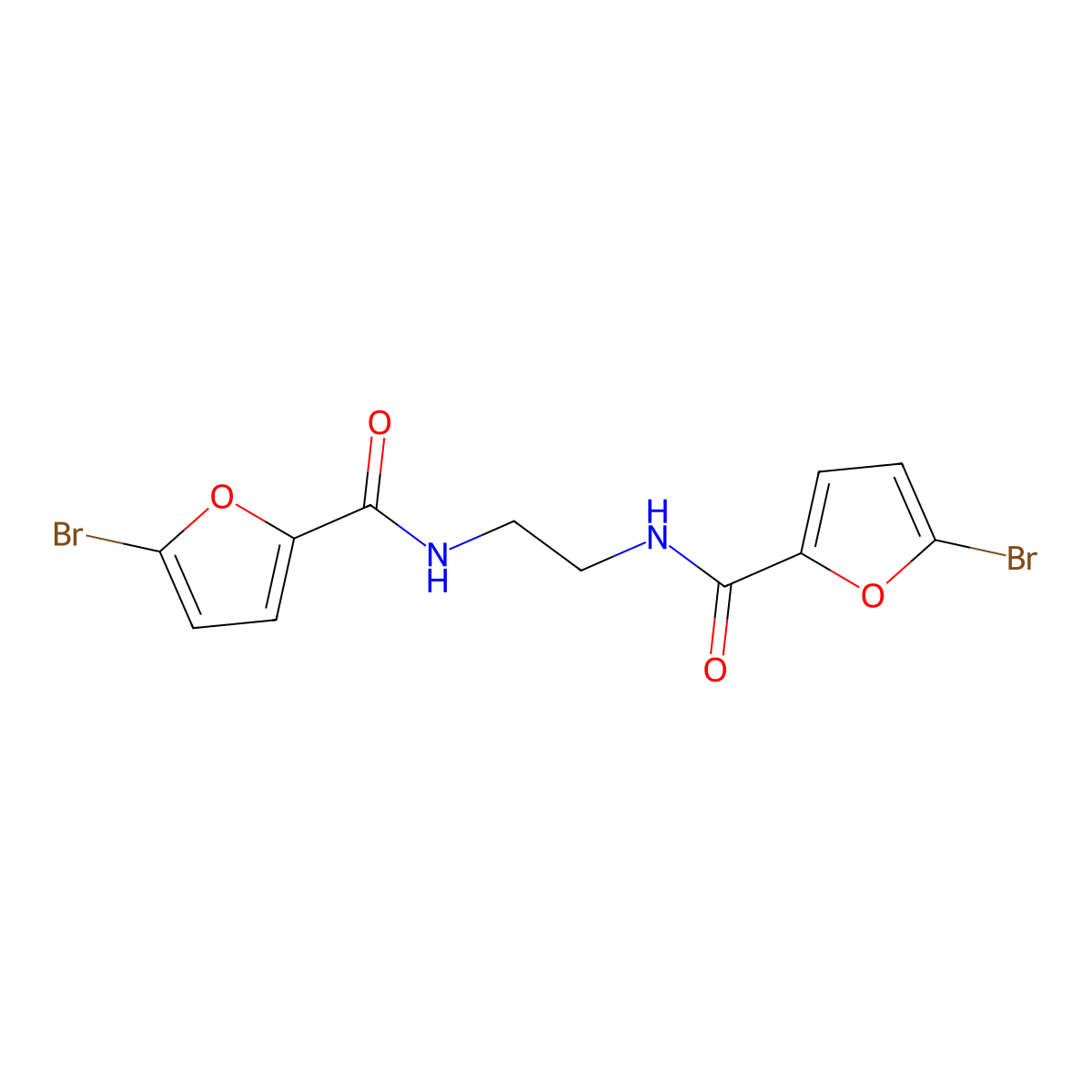 5-bromo-N-{2-[(5-bromo-2-furoyl)amino]ethyl}-2-furamide molecular structure, CAS 356562-80-6