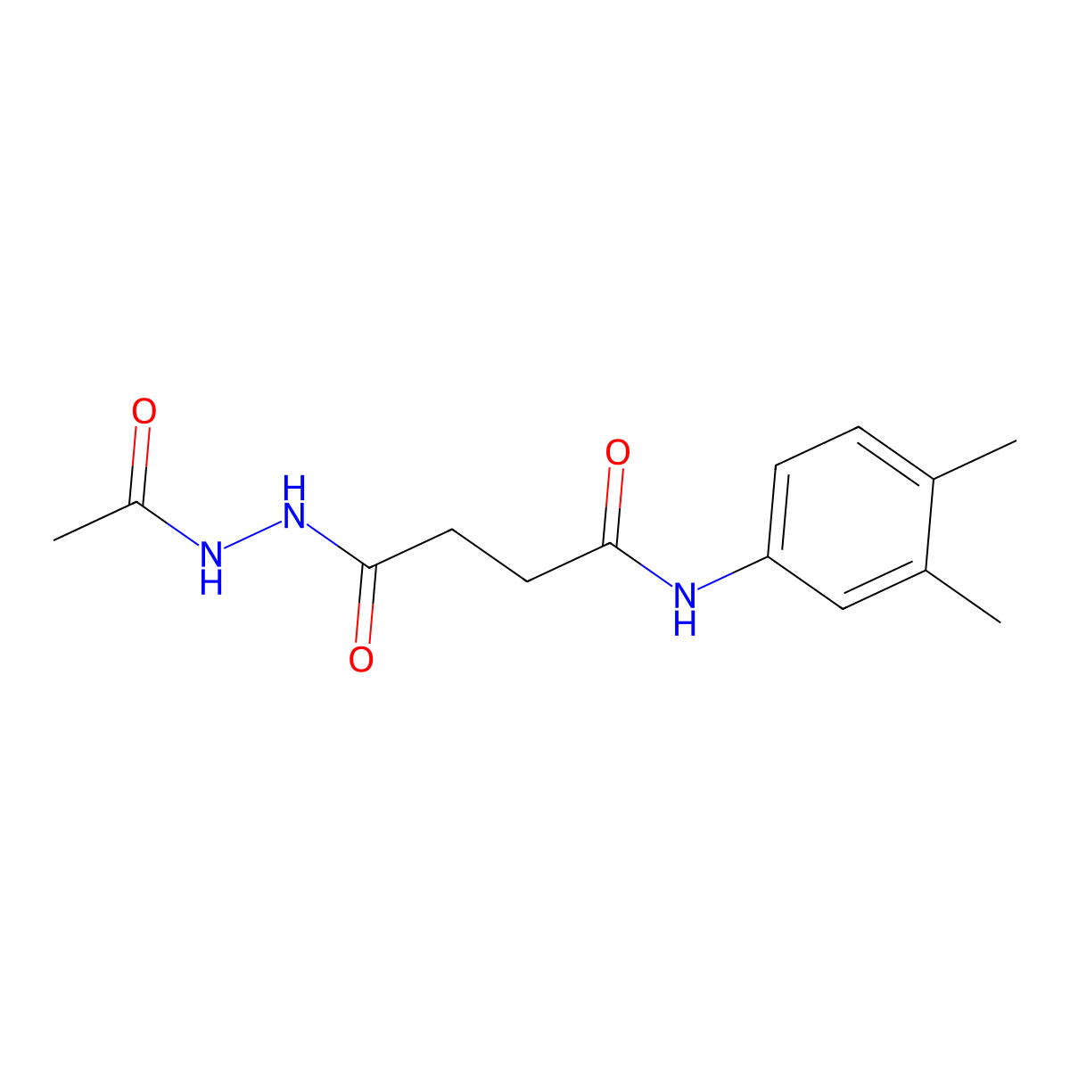4-(2-acetylhydrazino)-N-(3,4-dimethylphenyl)-4-oxobutanamide molecular structure, CAS 356565-65-6