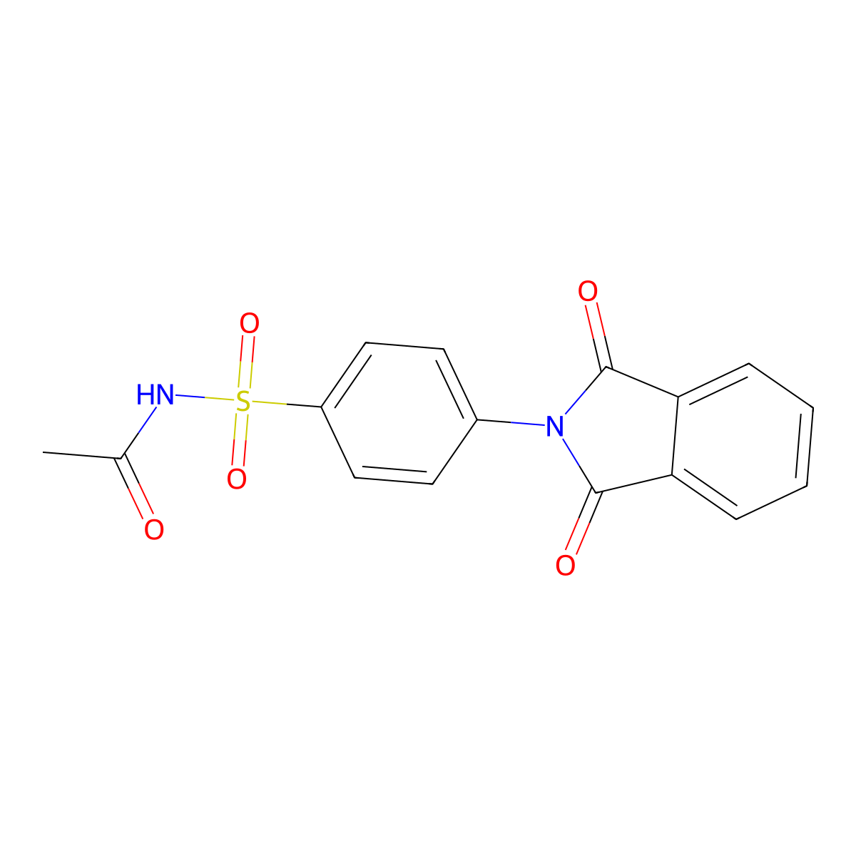 N-[4-(1,3-dioxoisoindol-2-yl)phenyl]sulfonylacetamide molecular structure, CAS 356567-67-4