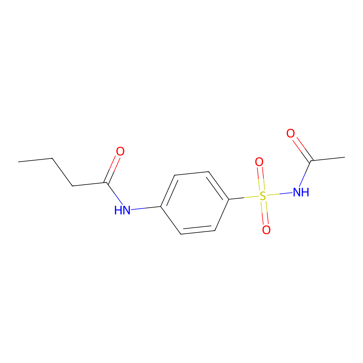 N-[4-(acetylsulfamoyl)phenyl]butanamide molecular structure, CAS 356567-77-6