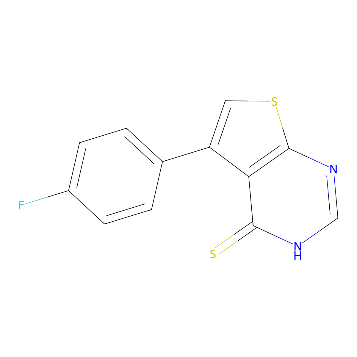 5-(4-Fluorophenyl)thieno[2,3-d]pyrimidine-4-thiol molecular structure, CAS 356569-50-1