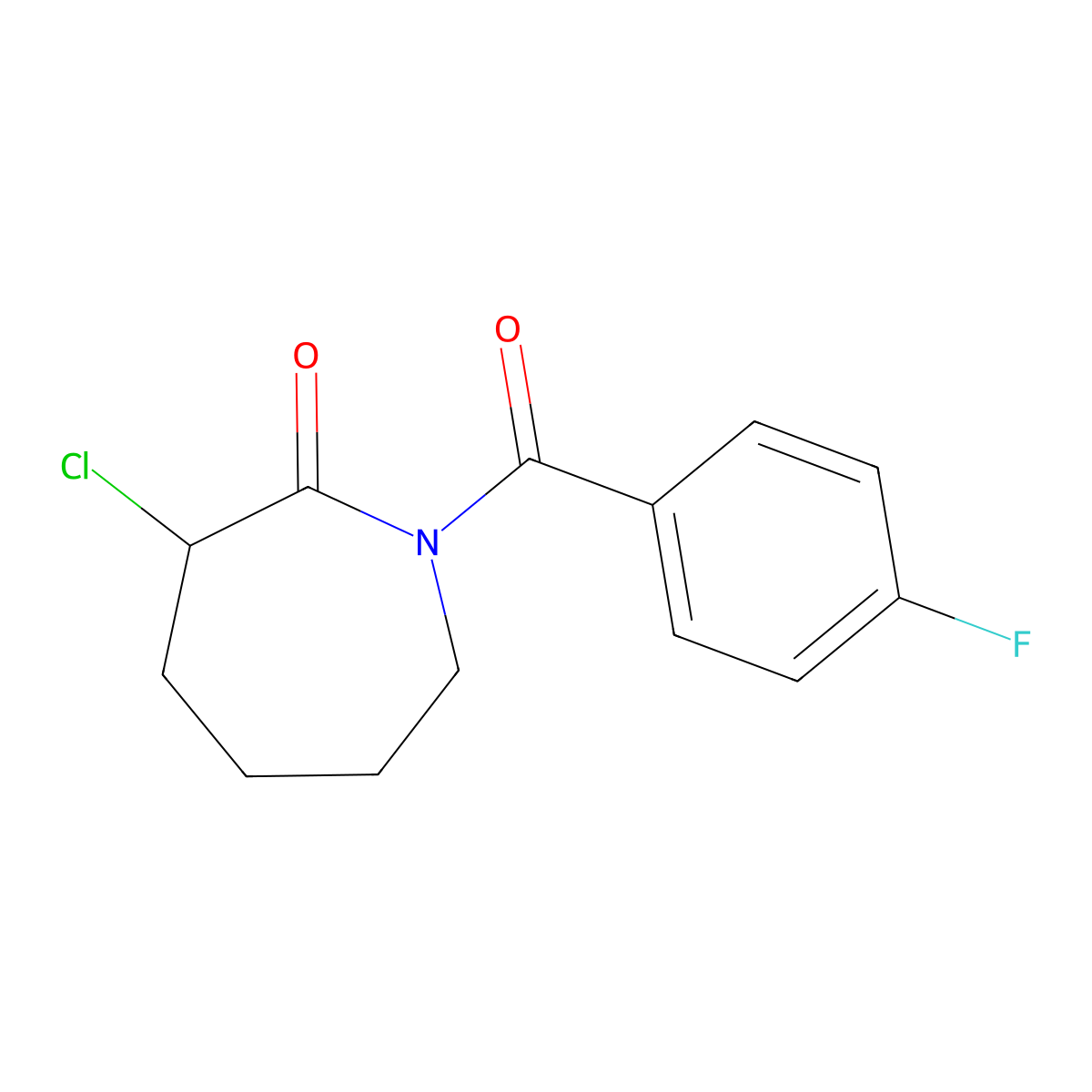 3-Chloro-1-(4-fluorobenzoyl)azepan-2-one molecular structure, CAS 356569-51-2