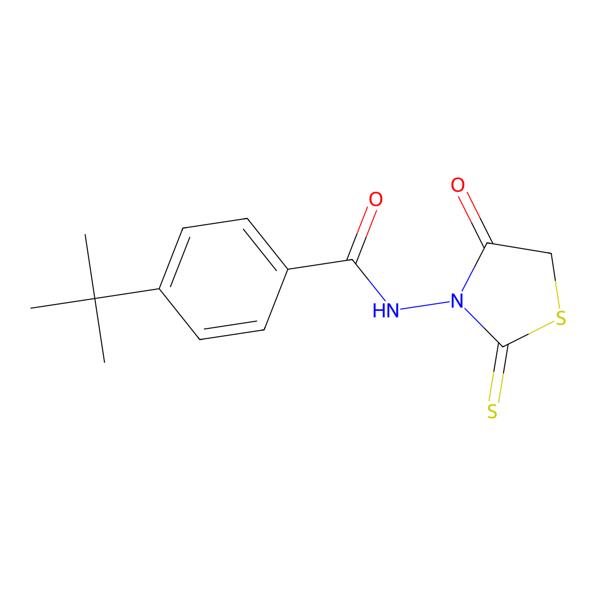4-tert-butyl-N-(4-oxo-2-sulfanylidene-1,3-thiazolidin-3-yl)benzamide molecular structure, CAS 356569-52-3
