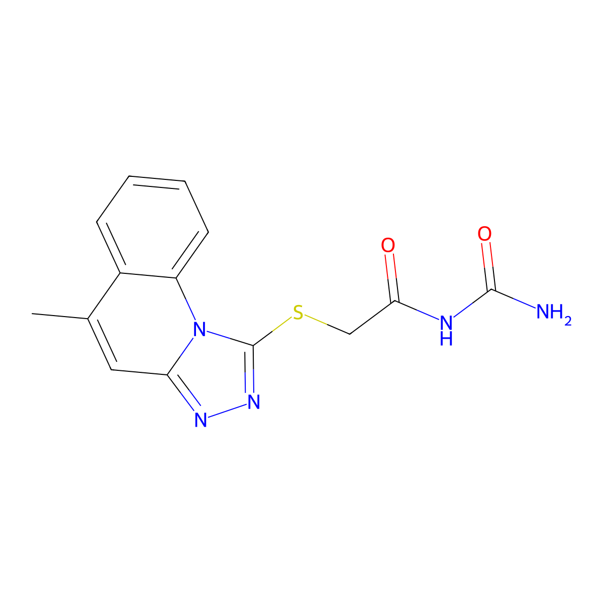 [2-({5-Methyl-[1,2,4]triazolo[4,3-a]quinolin-1-yl}sulfanyl)acetyl]urea molecular structure, CAS 356569-61-4