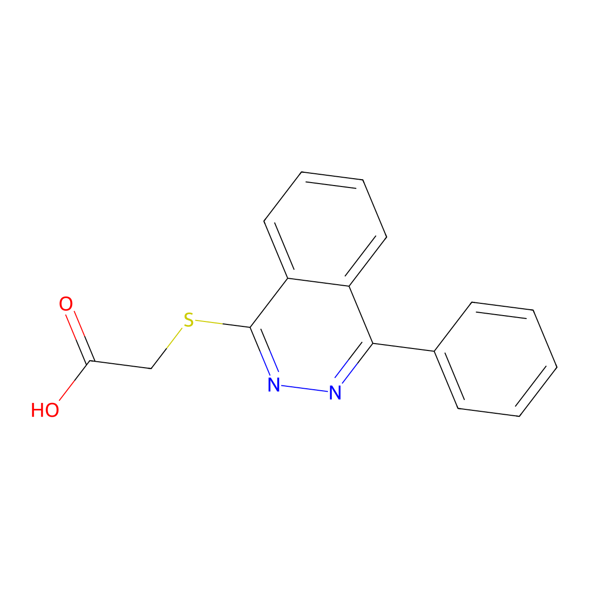 [(4-Phenylphthalazin-1-yl)sulfanyl]acetic acid molecular structure, CAS 356569-69-2