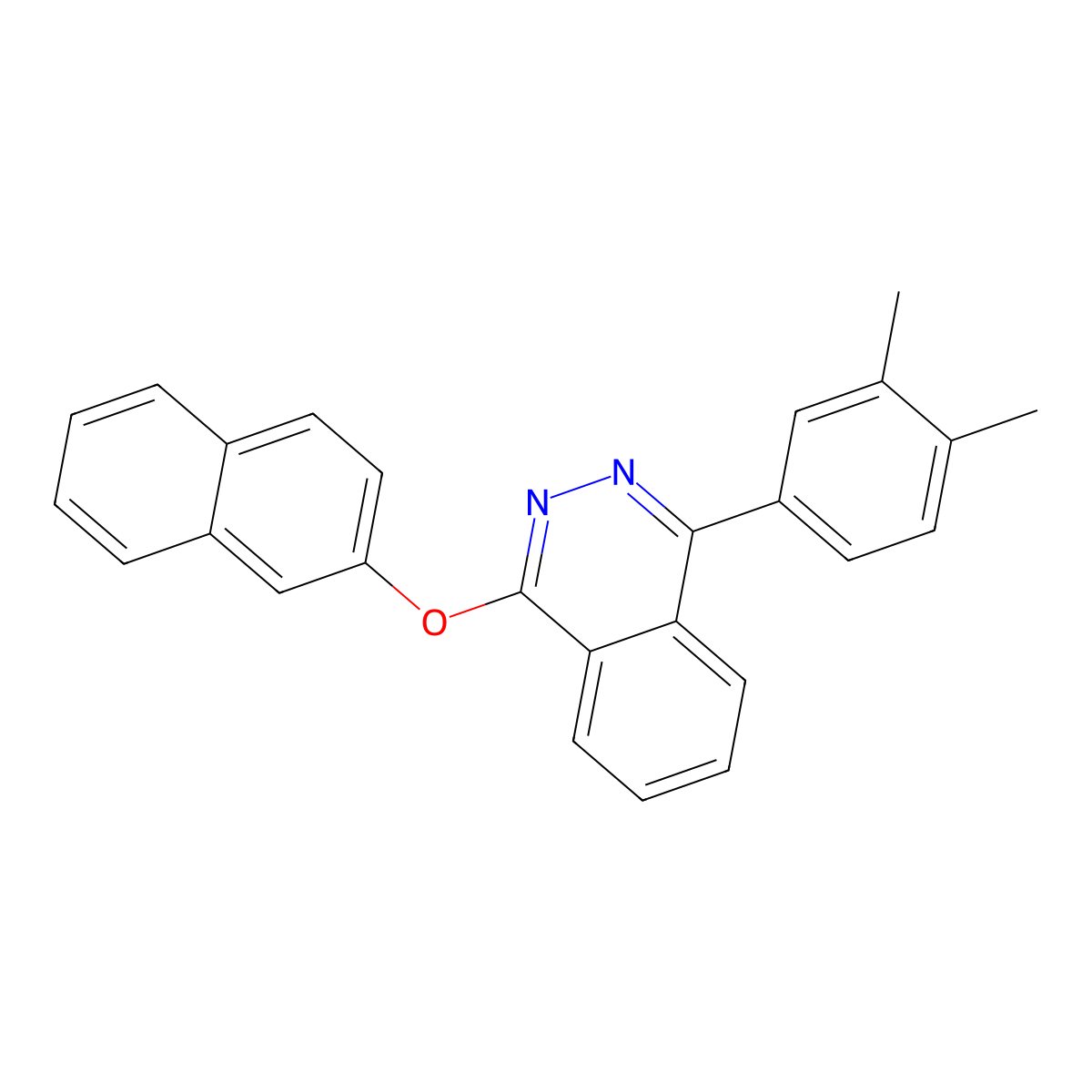 1-(3,4-Dimethylphenyl)-4-(naphthalen-2-yloxy)phthalazine molecular structure, CAS 356569-80-7