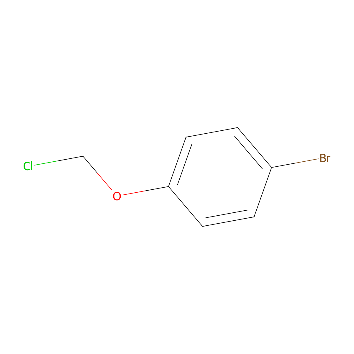 1-Bromo-4-(chloromethoxy)benzene molecular structure, CAS 35657-04-6