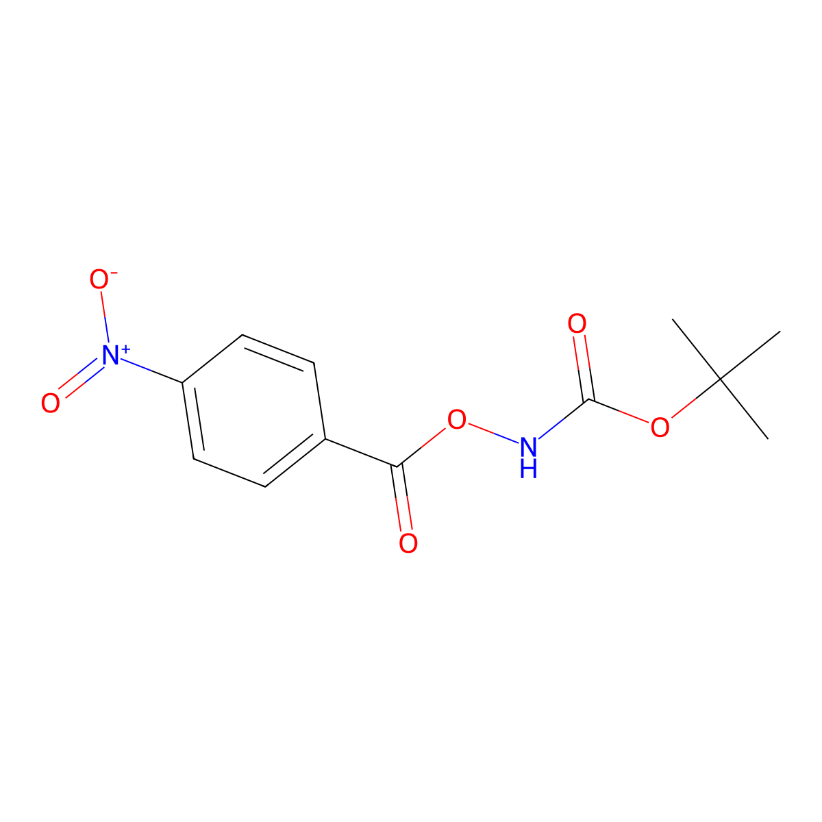 tert-Butyl (4-nitrobenzoyl)oxycarbamate molecular structure, CAS 35657-41-1