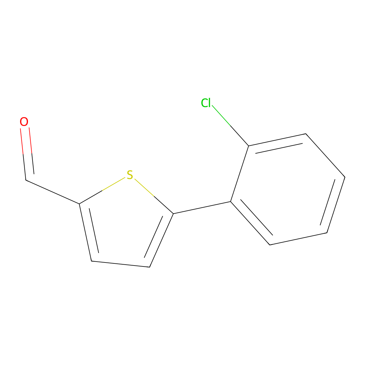 5-(2-Chlorophenyl)thiophene-2-carbaldehyde molecular structure, CAS 356570-11-1