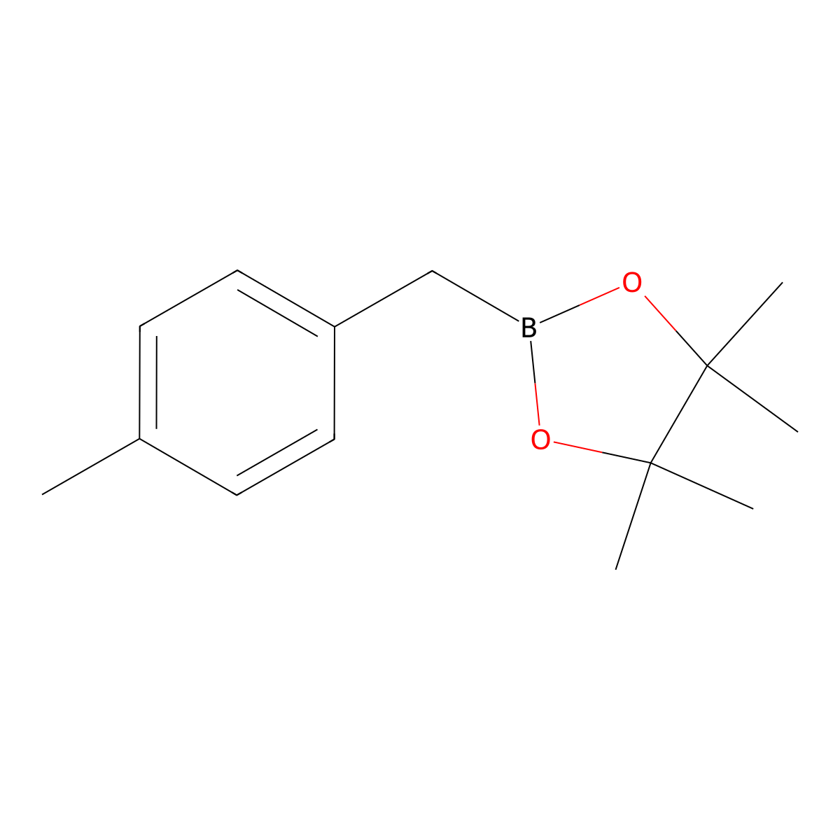 4,4,5,5-Tetramethyl-2-(4-methylbenzyl)-1,3,2-dioxaborolane molecular structure, CAS 356570-52-0