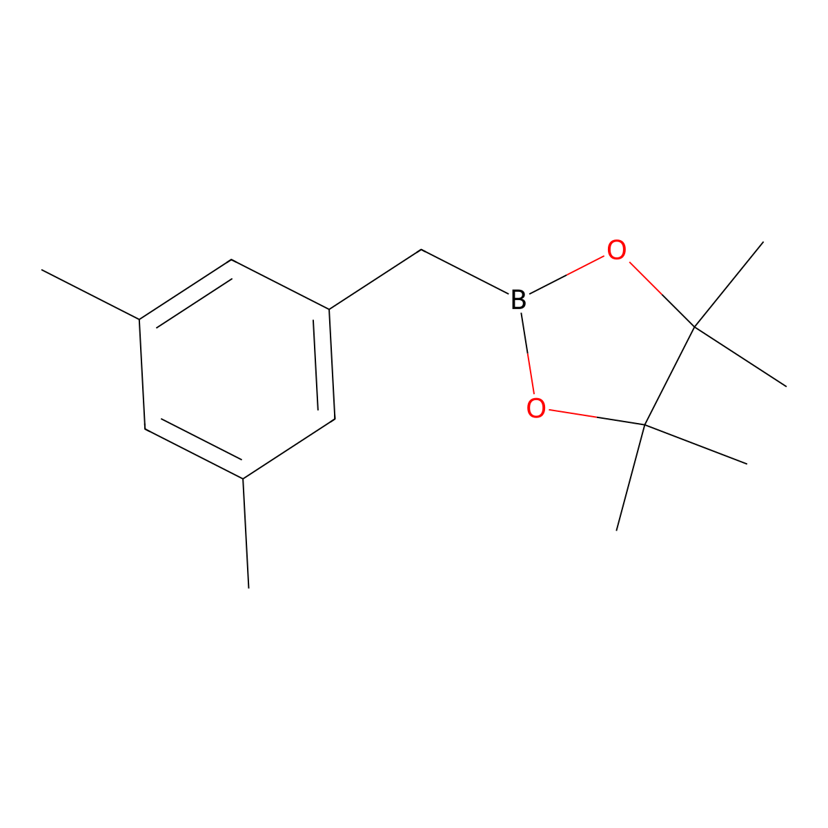 2-[(3,5-Dimethylphenyl)methyl]-4,4,5,5-tetramethyl-1,3,2-dioxaborolane molecular structure, CAS 356570-54-2