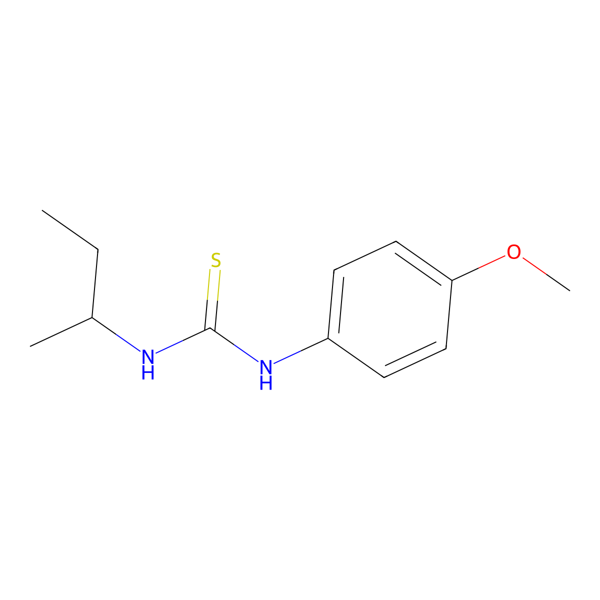 1-Butan-2-yl-3-(4-methoxyphenyl)thiourea molecular structure, CAS 356573-05-2