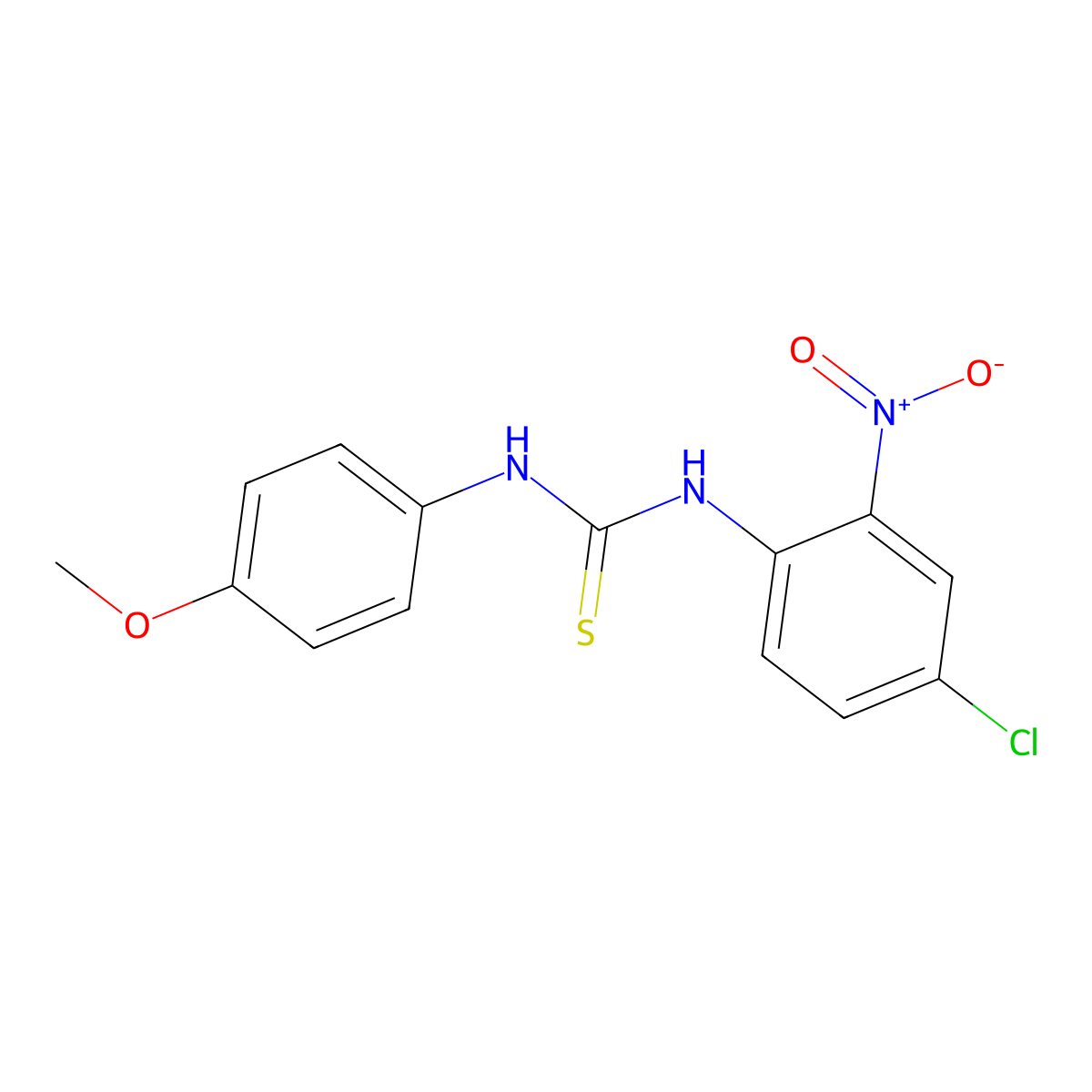 1-(4-Chloro-2-nitrophenyl)-3-(4-methoxyphenyl)thiourea molecular structure, CAS 356573-20-1
