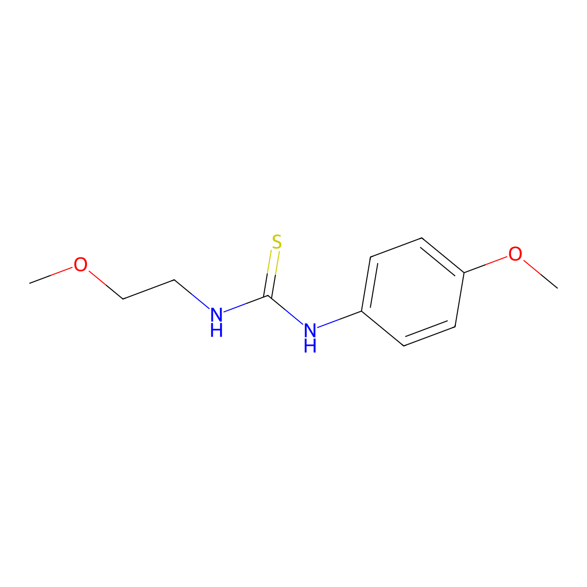 1-(2-Methoxy-ethyl)-3-(4-methoxy-phenyl)-thiourea molecular structure, CAS 356573-33-6