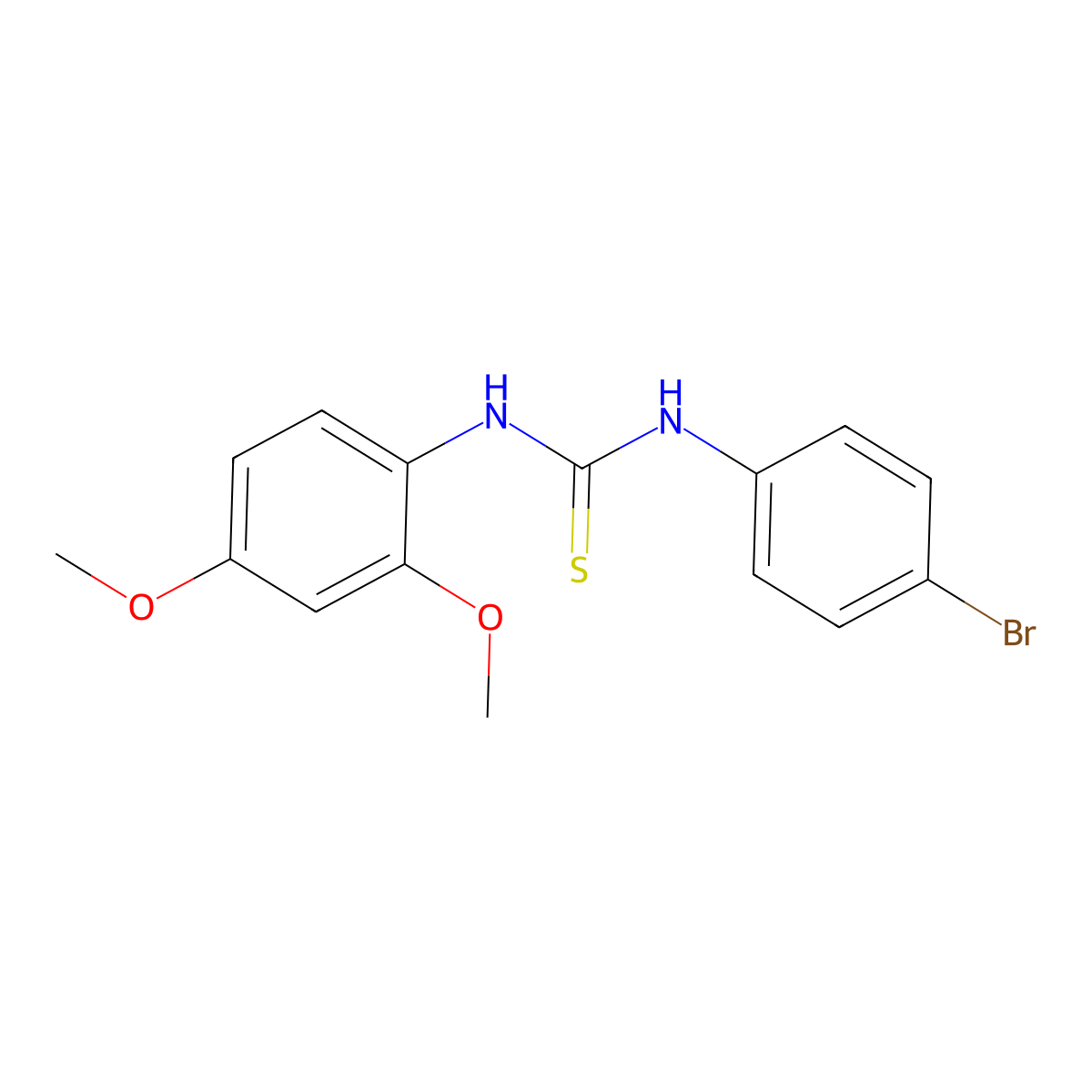 1-(4-Bromophenyl)-3-(2,4-dimethoxyphenyl)thiourea molecular structure, CAS 356574-07-7