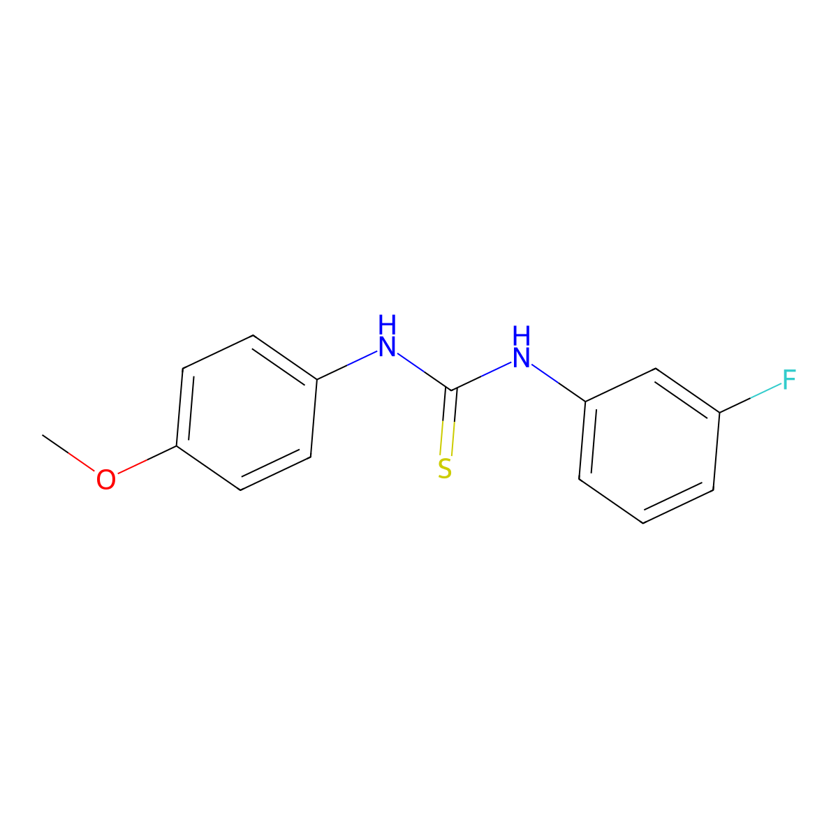 1-(3-Fluorophenyl)-3-(4-methoxyphenyl)thiourea molecular structure, CAS 356574-20-4