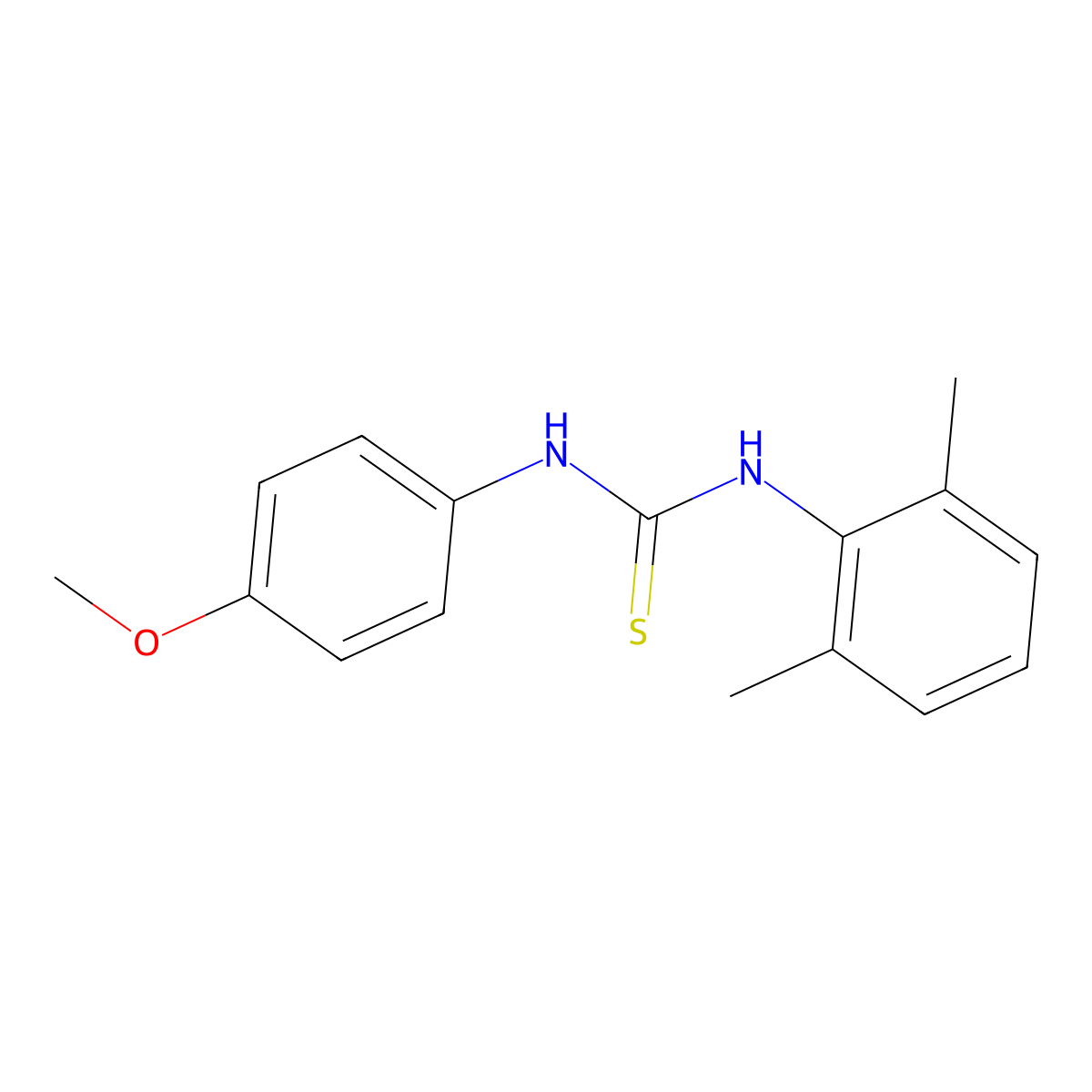 1-(2,6-Dimethylphenyl)-3-(4-methoxyphenyl)thiourea molecular structure, CAS 356574-36-2
