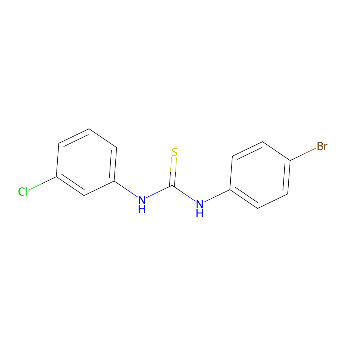 1-(4-Bromophenyl)-3-(3-chlorophenyl)thiourea molecular structure, CAS 356574-71-5