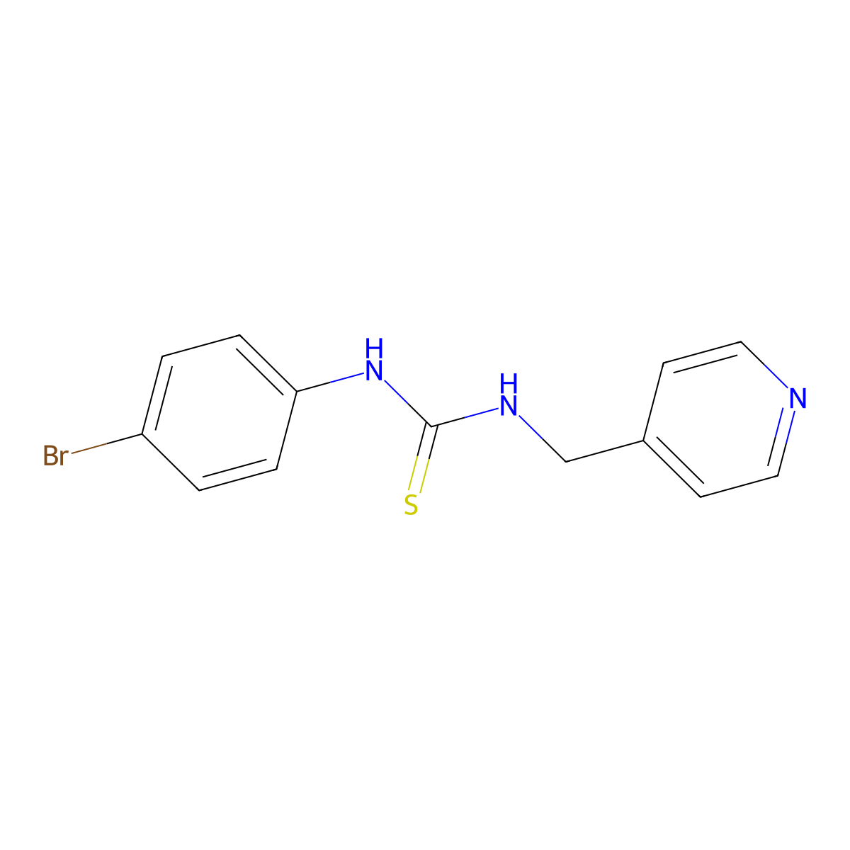 1-(4-Bromophenyl)-3-(pyridin-4-ylmethyl)thiourea molecular structure, CAS 356574-83-9
