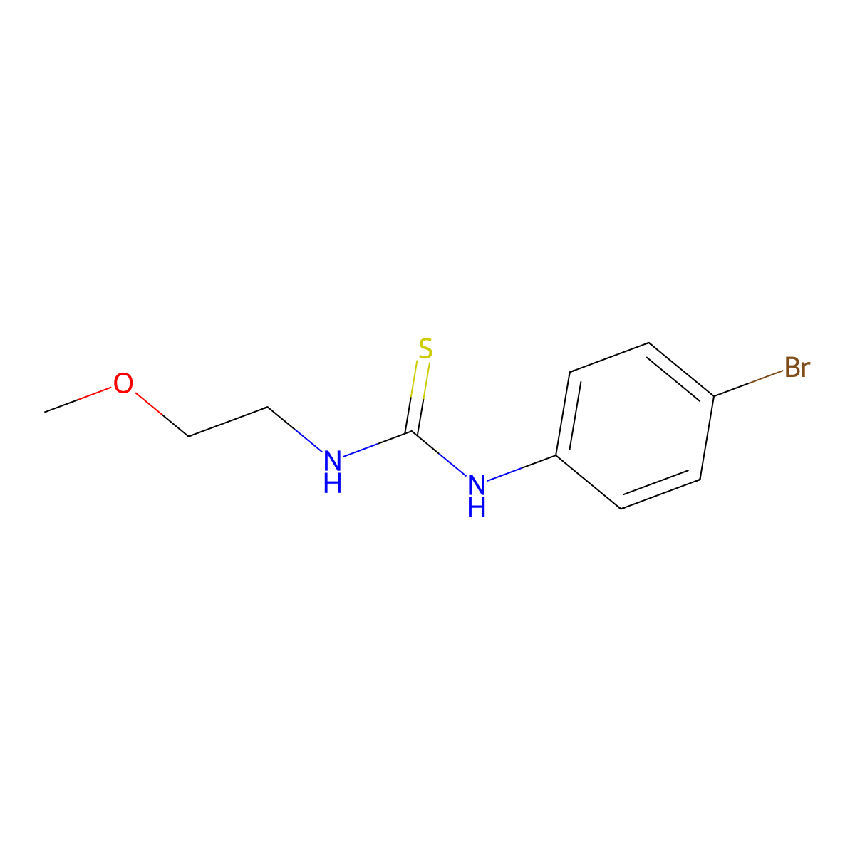 1-(4-Bromophenyl)-3-(2-methoxyethyl)thiourea molecular structure, CAS 356575-12-7