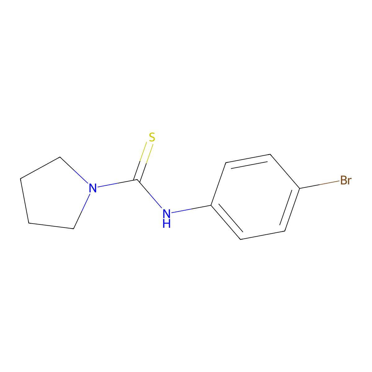 N-(4-bromophenyl)pyrrolidine-1-carbothioamide molecular structure, CAS 356576-33-5