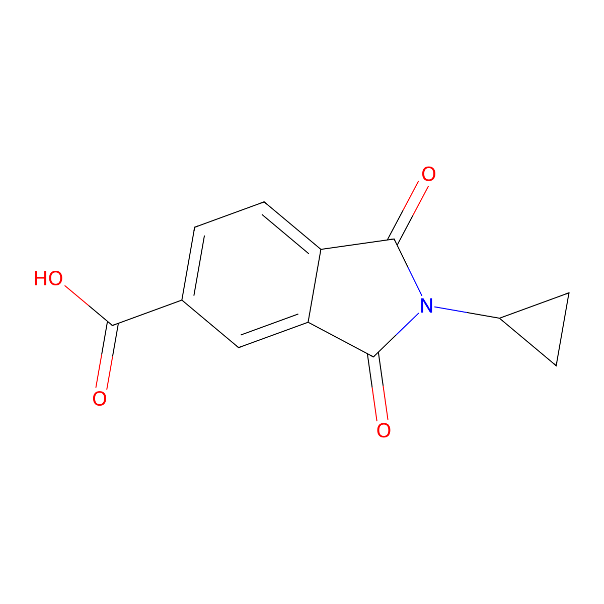 2-Cyclopropyl-1,3-dioxoisoindoline-5-carboxylic acid molecular structure, CAS 356576-44-8