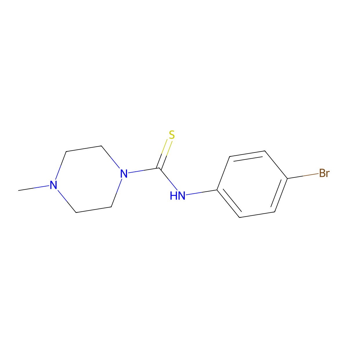 N-(4-bromophenyl)-4-methylpiperazine-1-carbothioamide molecular structure, CAS 356578-71-7